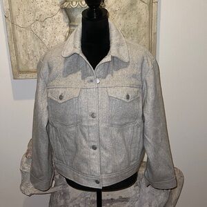 GAP Non Denim wool blend‎ Jacket light heather gray men’s sz M